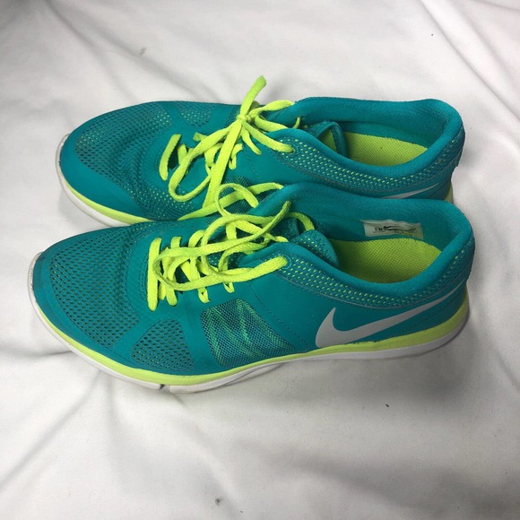 Nike Flex‎ 2014 Run Tribe Green White Running Sneakers Size 9 642767-300 - Picture 3 of 8